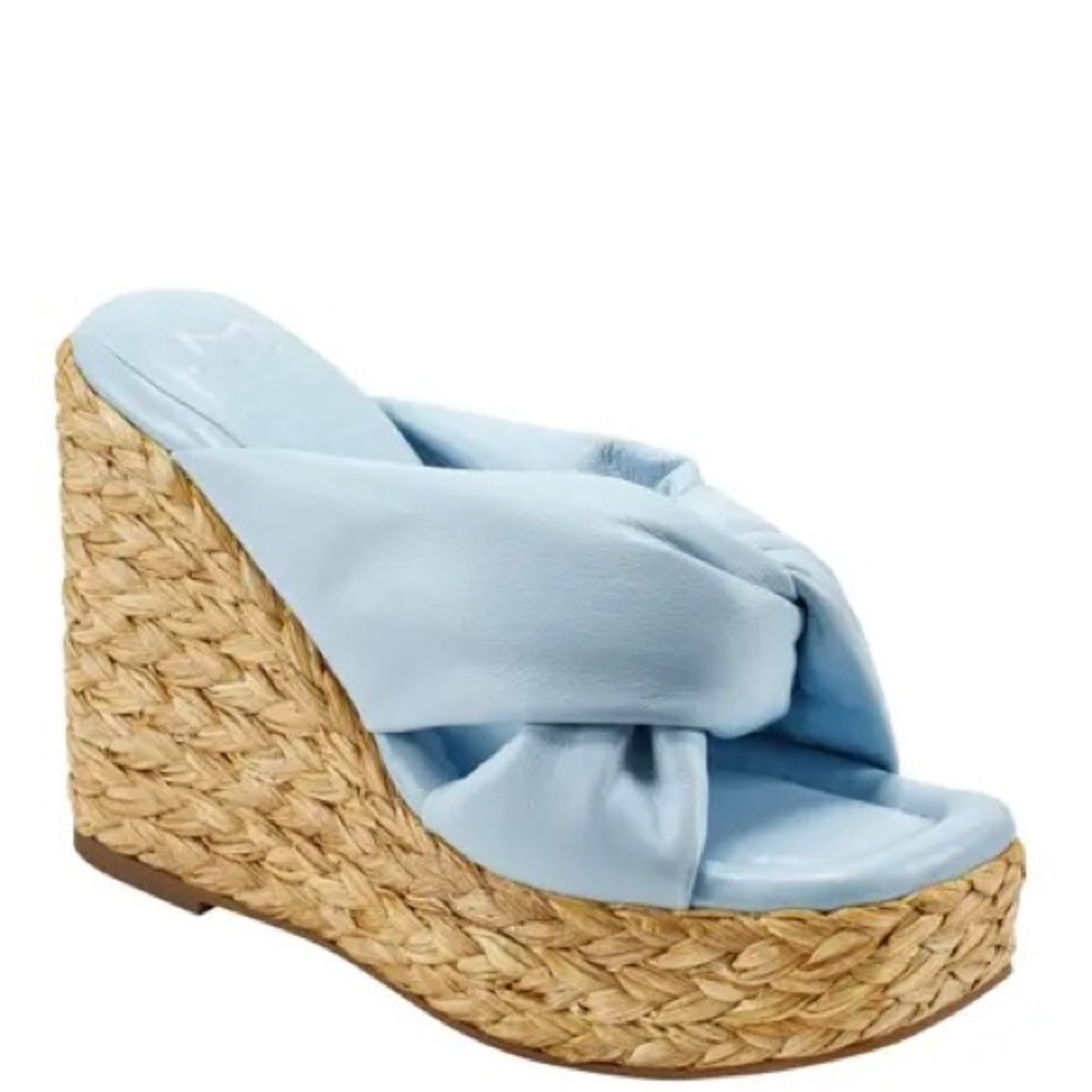 Marc Fisher Light Blue Wedge Sandals